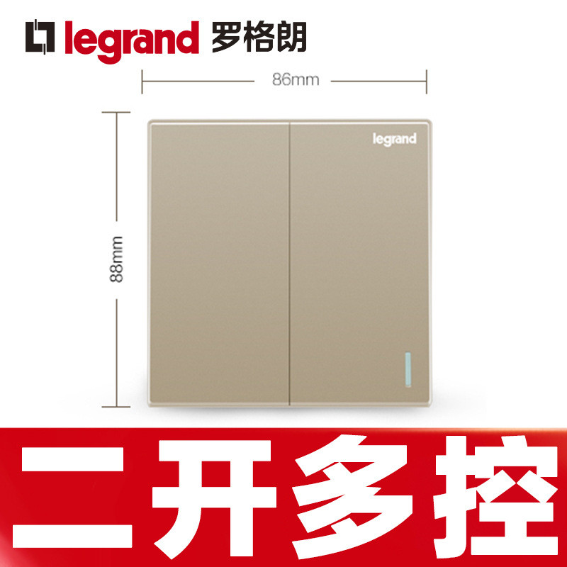 罗格朗Legrand开关插座面板官方旗舰店仕典米兰金86型五孔多孔usb双控空调智能家用暗装墙壁电源插座带tcl开关插座 斜五孔（10只） 仕典米兰金