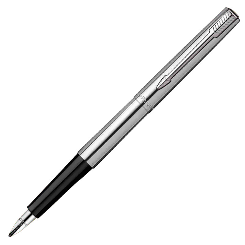 派克PARKER Jotter2018乔特系列墨水笔 2018乔特钢杆白夹墨水笔-M尖0.7mm