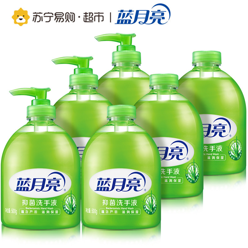 蓝月亮洗手液组合抑菌洗手液（瓶+瓶补）（500g+500g）*3