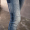慕卡璐(MuKaLu)2017韩版夏装新款女装学生修身弹力牛仔裤显瘦百搭九分牛仔裤 26码 蓝色