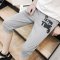 2017年新款男裤夏天收口男士运动休闲短裤潮男裤宽松中裤薄款夏季7分马裤七分裤学生百搭休闲字母印花裤子七分 30/31L DK17-黑色