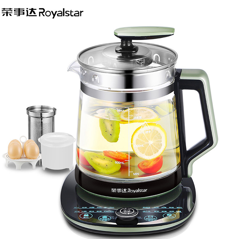 荣事达（Royalstar）养生壶玻璃加厚煮茶壶煮茶器烧水壶花茶壶1.8L多功能陶瓷涂层防糊底YSH8026