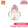 好孩子（gb）母乳实感宽口径握把吸管PPSU奶瓶240ml-粉红(小饿魔系列) B80374