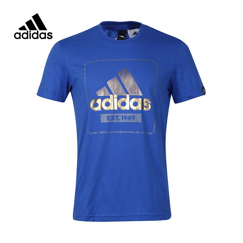 Adidas阿迪达斯短袖男装 2017夏季运动休闲速干透气跑步T恤CG1659 XL CD1079蓝色