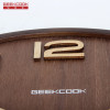 极客库GEEKCOOK中式木质14英寸挂钟静音客厅办公古典时钟表复古中国风石英挂表GK100054 数字面原木色