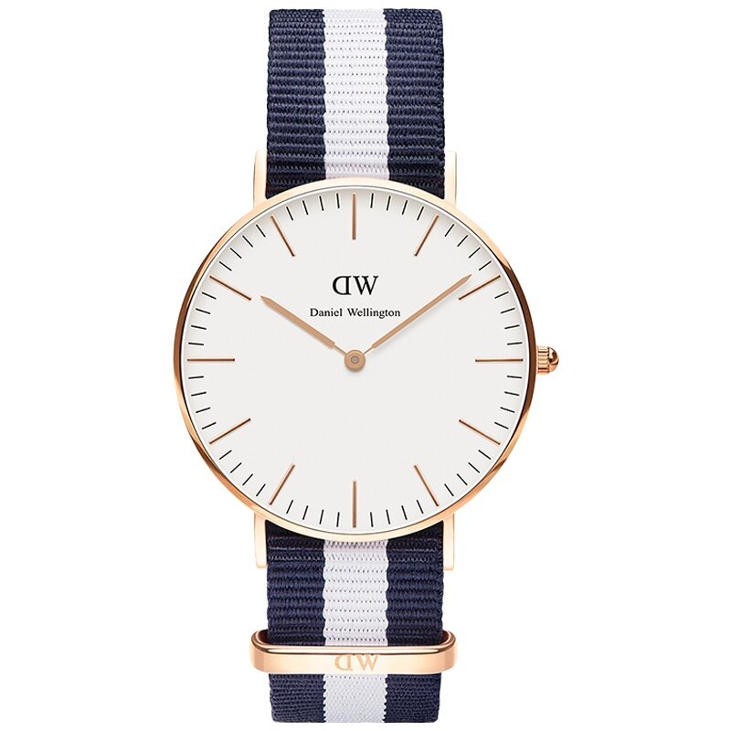丹尼尔惠灵顿（Daniel Wellington）手表DW女表36mm金色边尼龙带超薄女士石英手表0503DW