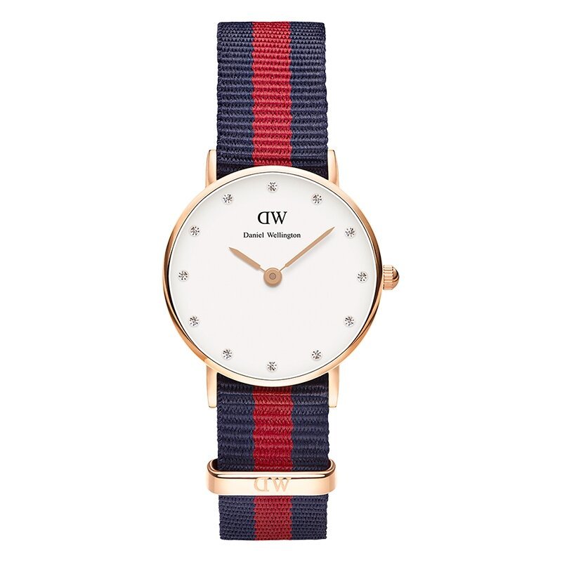 丹尼尔惠灵顿（Daniel Wellington）手表DW女表26mm金色边尼龙带超薄女士石英表0905DW