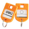 得力(deli)9330钥匙牌24个/筒 彩色分类管理钥匙牌 钥匙扣 钥匙盘 保管箱 扣挂牌 办公用品 标志牌/提示牌