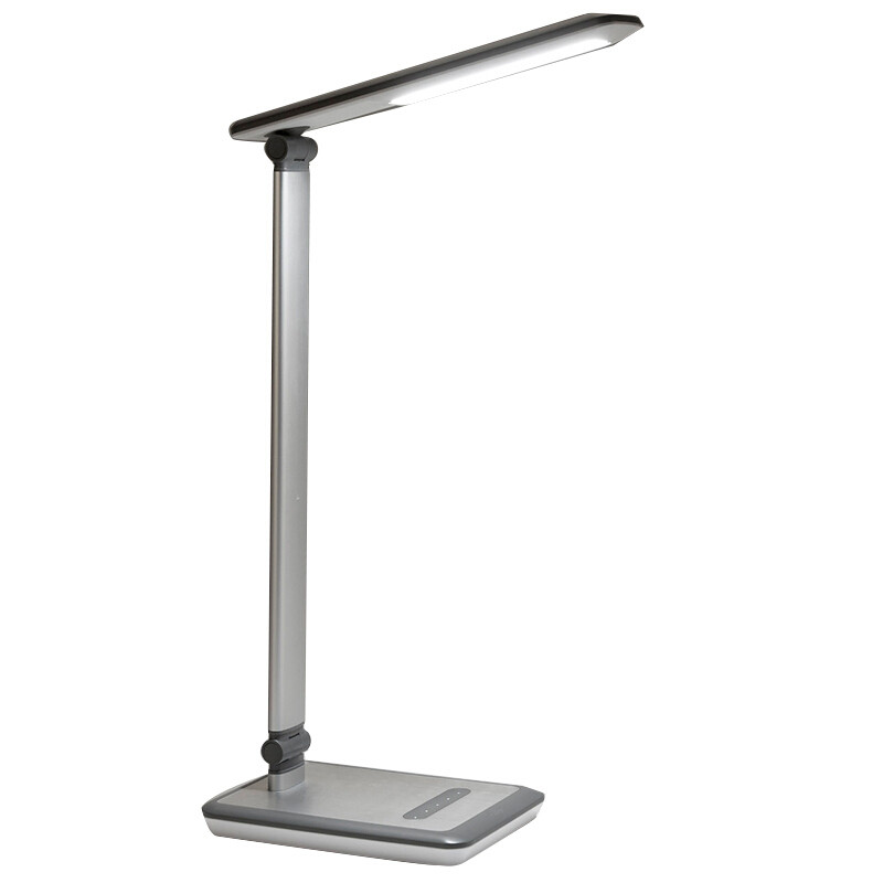 飞利浦（PHILIPS）LED台灯 晶系列 晶亮-金属灰-五档触摸调光