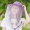 2017年夏季遮阳帽女夏天可折叠防晒帽休闲遮阳夏凉帽户外骑行遮脸太阳帽网纱挡脸帽子夏季新款女士帽子开车骑车 紫色