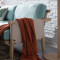 龙森家具 北欧实木布艺沙发 白蜡木沙发客厅沙发组合北欧风 三人位深胡桃色