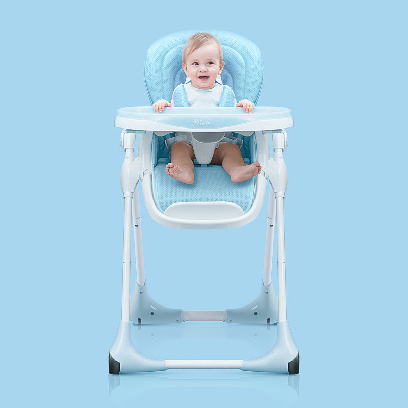 爱音儿童餐椅C018儿童餐椅 薄荷蓝
