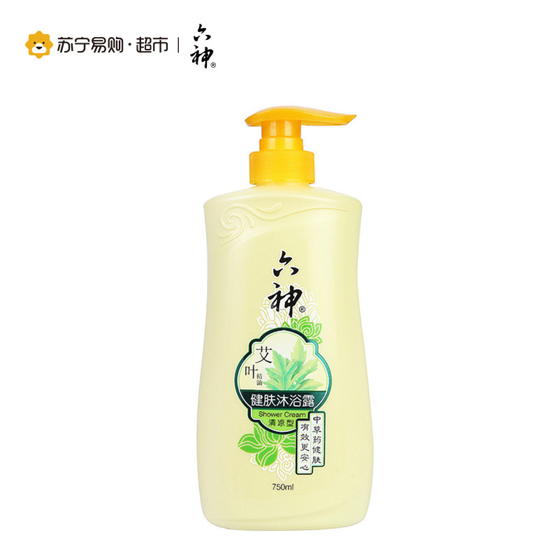 六神 艾叶健肤沐浴露 清凉型 750ml