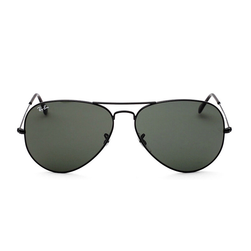 Ray-Ban 雷朋墨镜男女款飞行员系列黑色镜框绿色镜片眼镜太阳镜 RB3026 L2821 62mm