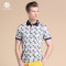 GHILARO/古劳吉那诺夏装新品男士咖啡格纯棉短袖T恤7084-08 185/54/XXL 咖啡格