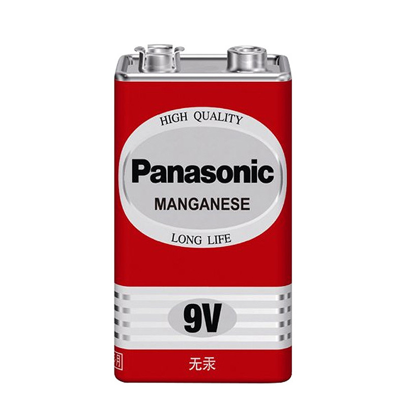 松下（Panasonic）9V碳性方形干电池适用于万用表遥控器话筒报警器玩具门铃万用表照相机 1节6F22ND/1S