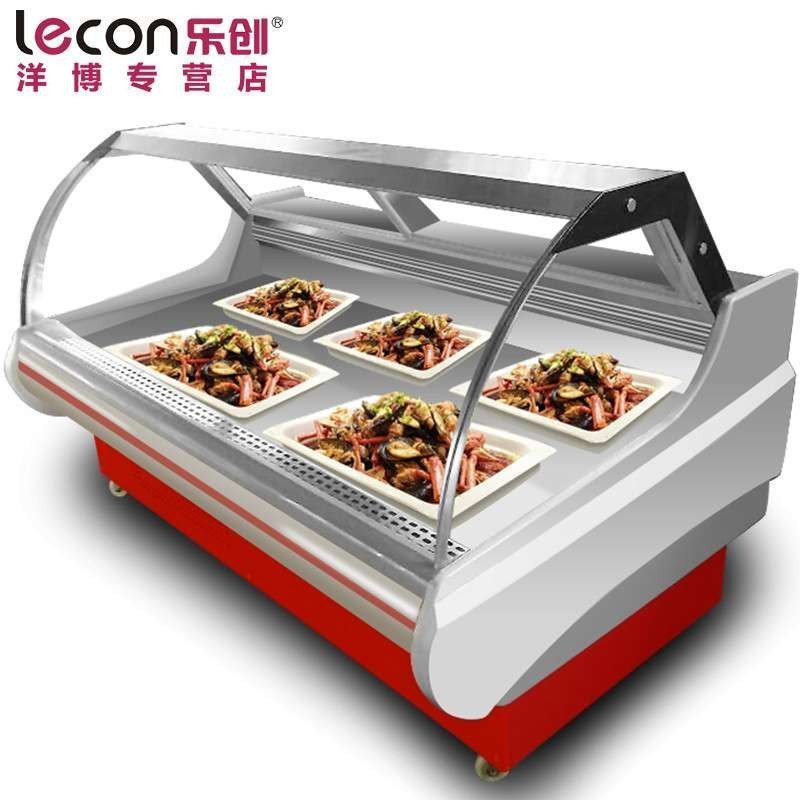 lecon/乐创 1.2米直冷熟食展示柜卤菜熟食柜冷鲜肉冷藏柜保鲜柜鸭脖展示柜 冷柜冰柜