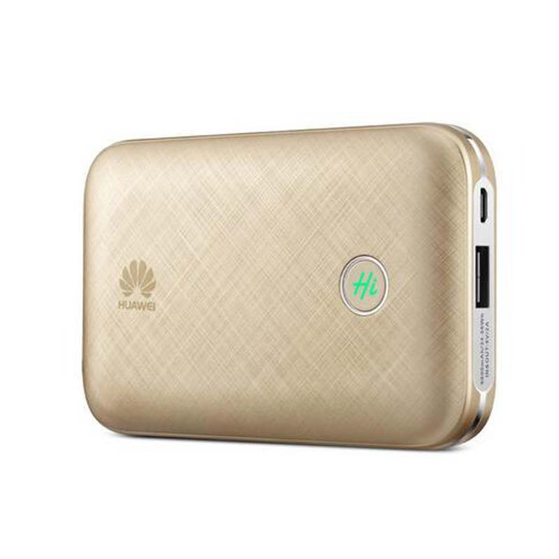 HUAWEI/华为原装无线路由器E5771h-937移动随身wifi电信4g联通三网通4G出国 9600毫安移动电源金色