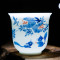 瓷物语杯子 陶瓷景德镇手工陶瓷握手杯 简约手绘陶瓷杯子 绿葡萄