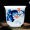 瓷物语杯子 陶瓷景德镇手工陶瓷握手杯 简约手绘陶瓷杯子 绿葡萄