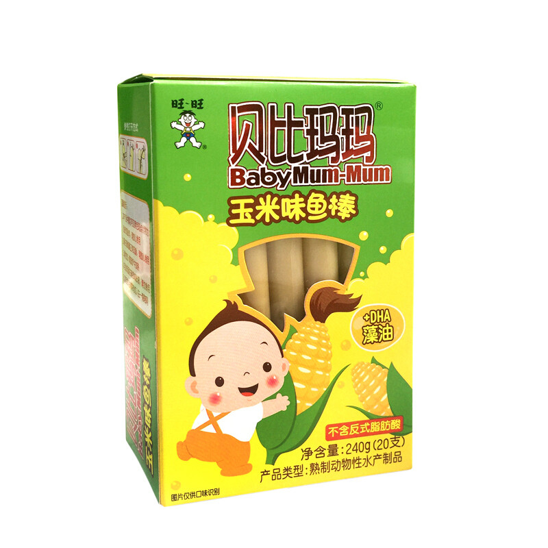 贝比玛玛玉米味鱼棒240g