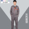 Mtiny春秋工作服套装男女长袖汽修车间工人厂服工装劳保工程服定制 180/XXL 灰色1套装