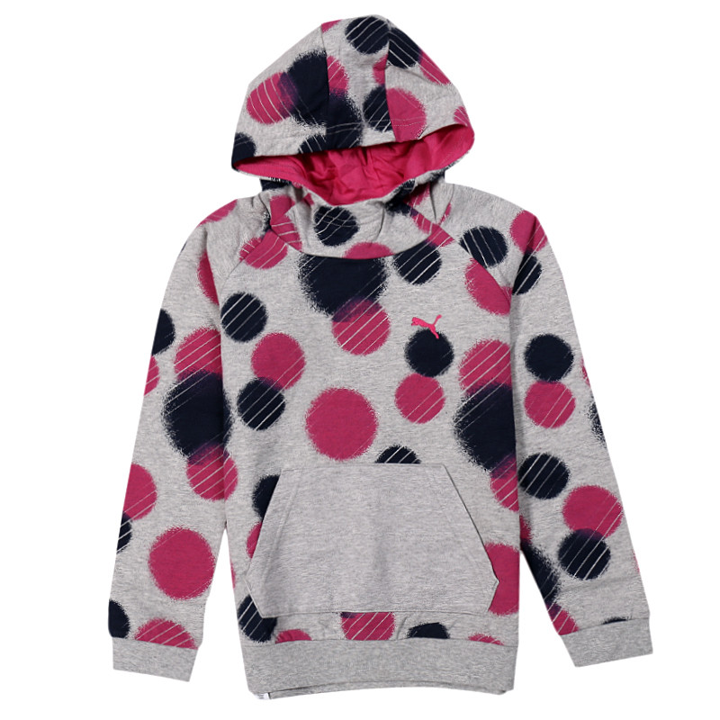 Puma/彪马 女童童装 舒适连帽卫衣时尚休闲加绒长袖套头衫 839113-04-44 839113-04 128