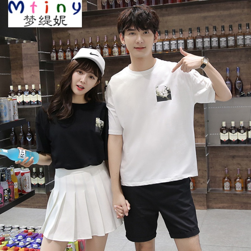 Mtiny短袖T恤女宽松夏季班服韩版高中学生学院风毕业照校服服装潮_5_3 XL NRJ-2-B35-A-2735男上衣+裤子