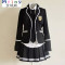 Mtiny英伦学院风学生校服套装日本水手服jk制服裙韩版韩国高中女学生服 S【150】 男白上衣+黑裤子+衬衣领带胸章