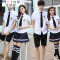Mtiny毕业照服装学生装高中毕业季班服学院风高三大学生校服套装白衬衫_4_6_9 M 男衬衣短袖纯白