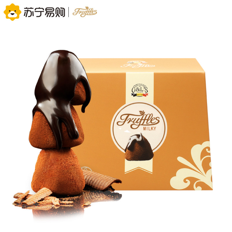 比利时进口 Truffles 德菲丝 松露形代可可脂巧克力 浓郁奶香型 100g