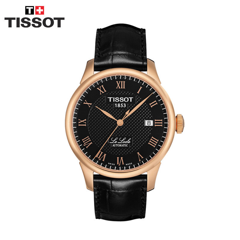 天梭(TISSOT)手表力洛克系列机械情侣表男女表动能80T006.407.11.053. T41.5.423.53
