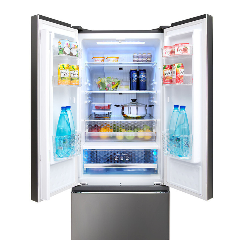 380l容量松下冰箱 尊雅银 双层大冷冻