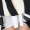 歌诺瑞丝2017夏季女装新款韩版气质收腰显瘦A字条纹连衣裙女8395 XXL 黑色