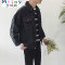 Mtiny男士外套春秋2017新款韩版休闲牛仔褂子衣服学生帅气修身百搭潮流 2XL 黑色