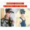 新款上市】军帽男女鸭舌水兵舞迷彩帽子春夏季户外特种兵战狼保安男款平顶帽 黑色国际兵帽