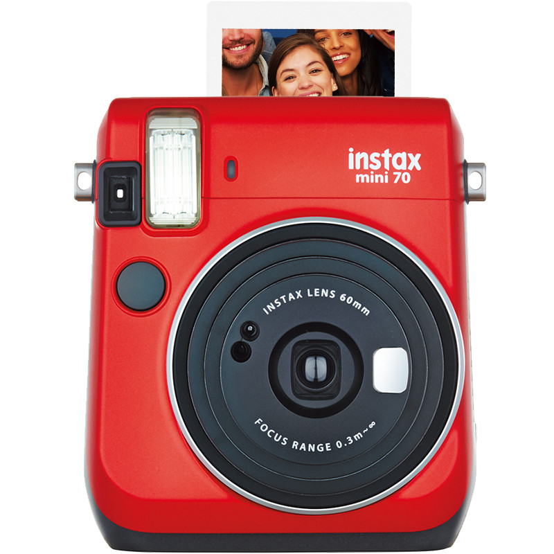 富士（FUJIFILM）INSTAX 一次成像相机立拍立得 mini70相机 烈焰红