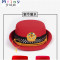 Mtiny女士军鼓队帽团体演出仪仗队乐队红帽子空姐帽子贝雷帽婚庆礼仪帽 白色1号星黄徽
