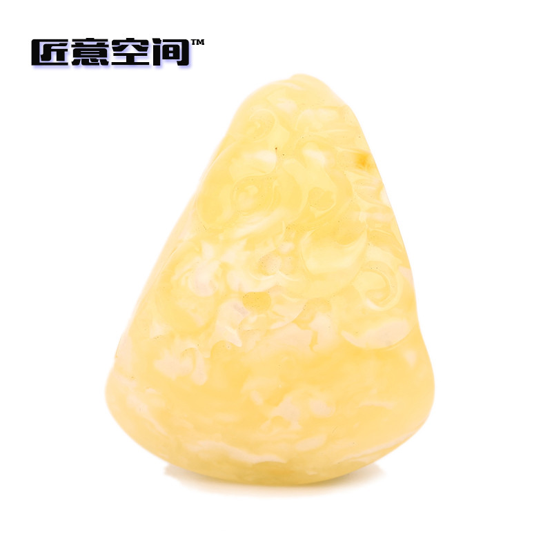 匠意空间 波罗的海 蜜蜡 白花蜡 龙头 吊坠 一物一拍