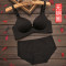 夏季一片式无痕内衣女文胸无钢圈聚拢性感小胸少女收副乳薄款胸罩套装 36/80C薄款 无钢圈黑色