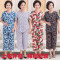 818款中老年绵绸套装棉绸妈妈装宽松开衫女装夏装短袖老年人造棉奶奶装 4XL（170斤以下） 12#色
