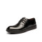 法国芭步仕（Burbupps）新款男士真皮时尚潮流商务圆头系带休闲鞋SB315 黑色 42码