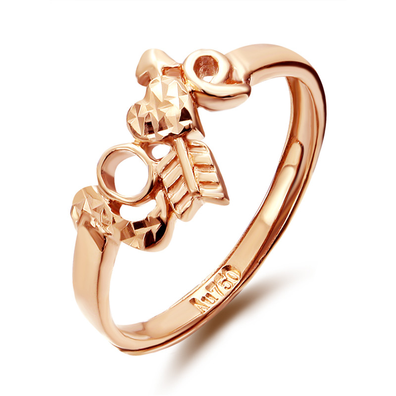 雅宝福18k戒指送女友礼物真爱戒指 约1.97克