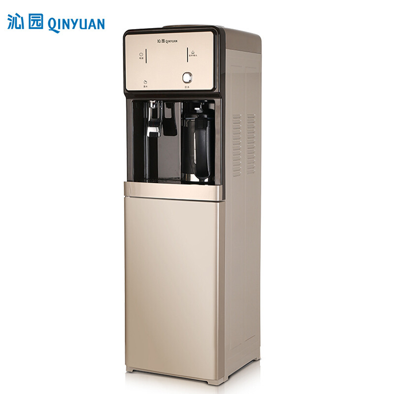 沁园（QINYUAN）柜式家用饮水机YLD9662W 外置真沸腾 壶控加热冷热型饮水机