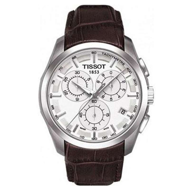 Tissot 天梭库图系列皮带石英男表 T035.617.16.031.00 棕色