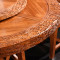 木屋子 红木餐桌餐椅组合新中式刺猬紫檀实木家具 1.58米一桌六椅