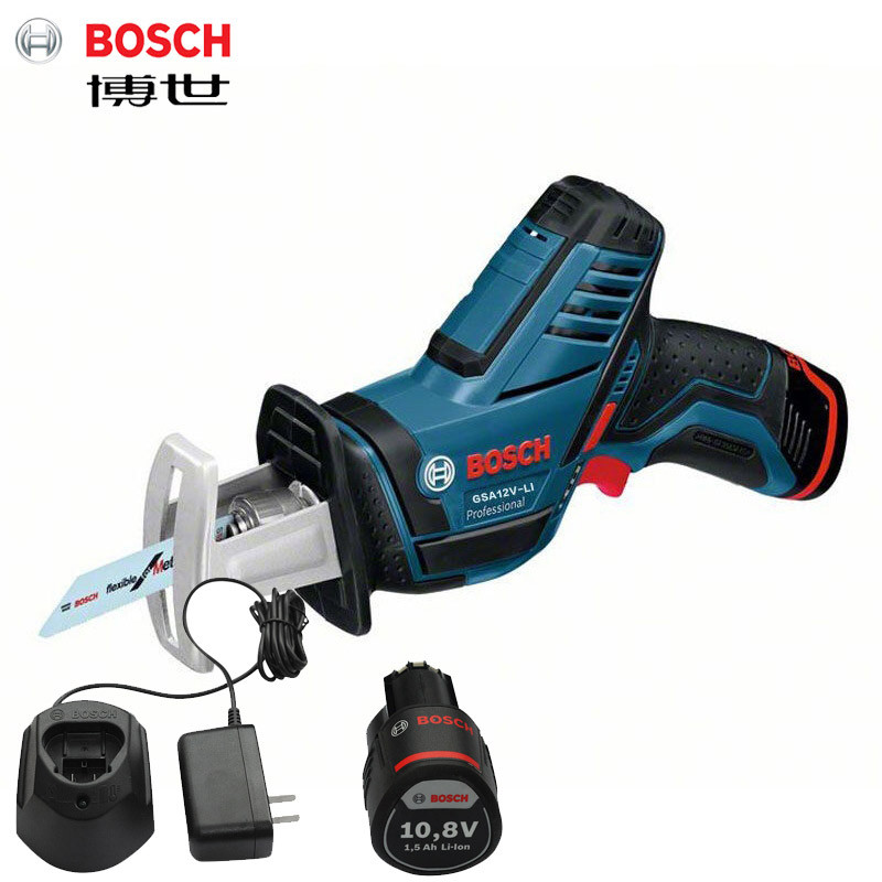 [苏宁自营]博世BOSCH电动工具 12V充电式马刀锯 切割锯 GSA12V-Li 2.0Ahx2 标配两电一充