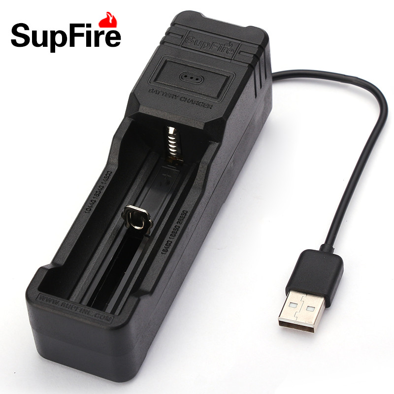 supfire神火18650锂电池四槽充电器4.2V/3.7V智能USB手电筒26650_YSG18 USB智能单槽充电器