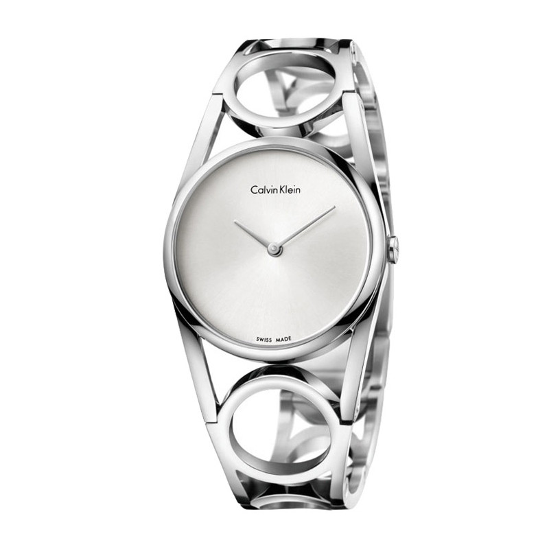 卡文克莱（CalvinKlein）时尚手镯式表链石英女表K5U2M146 图片色
