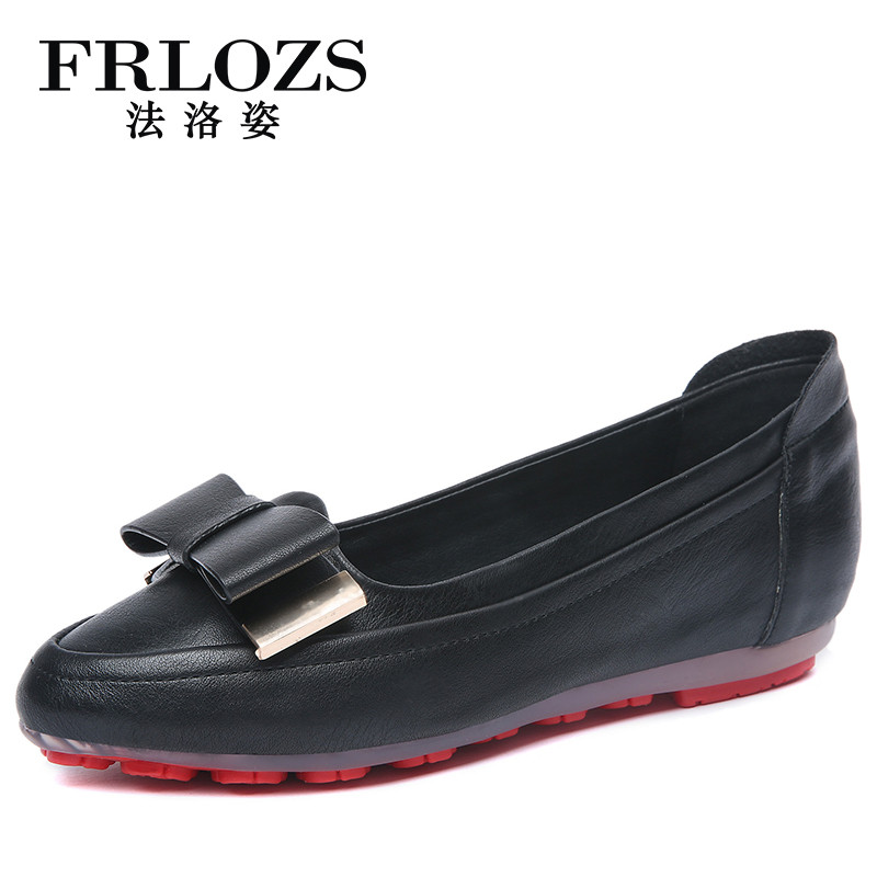 德国法洛姿（FRLOZS）女士低帮单鞋蝴蝶结 黑FZ110
